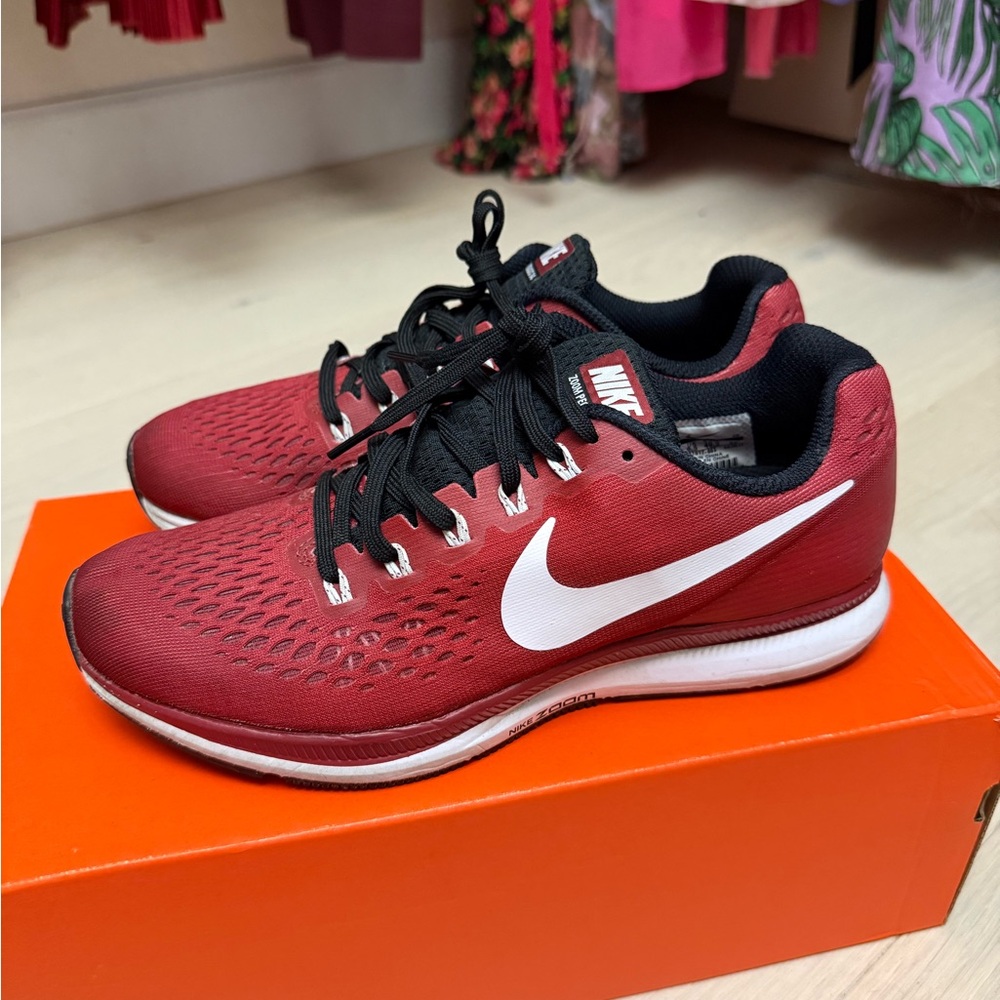 Nike Crimson and White Team Issued Pegasus
